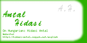 antal hidasi business card